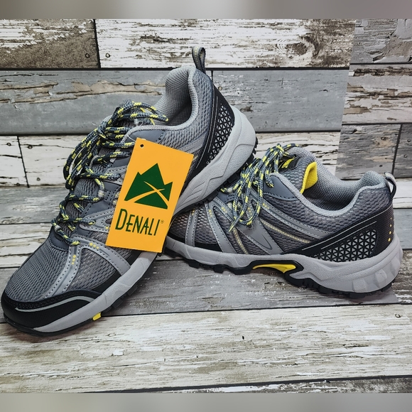 Denali Shoes New Denali Nomad Mens Hiking Sneakers Low Top Gray Yellow Size 8 Poshmark